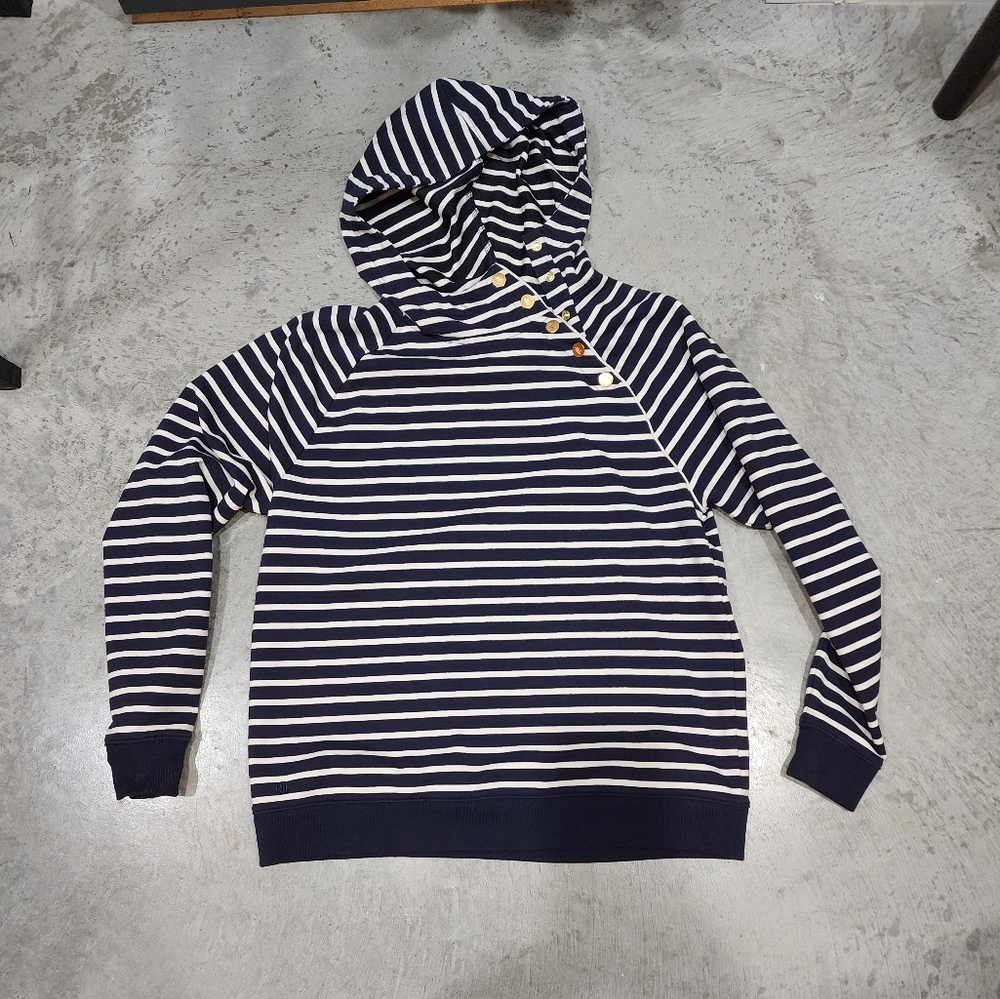 Lauren by Ralph Lauren blue striped hoodie